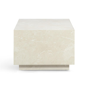 TOV Furniture Romy 47" Modern Rectangular Coffee Table - Minimalist Design with Durable, Easy-Clean Finish Cream Travertine TOV-OC54633