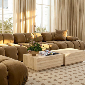 TOV Furniture Romy 47" Modern Rectangular Coffee Table - Minimalist Design with Durable, Easy-Clean Finish Faux Wood TOV-OC54635