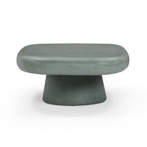 TOV Furniture Darial Sculptural Coffee Table for Indoor and Outdoor Spaces - Modern Design, Durable & Artisanal Finish Green TOV-OC54637
