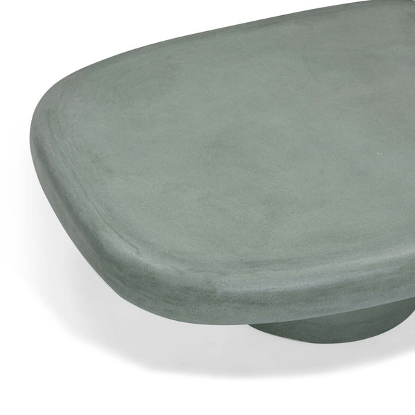 TOV Furniture Darial Sculptural Coffee Table for Indoor and Outdoor Spaces - Modern Design, Durable & Artisanal Finish Green TOV-OC54637