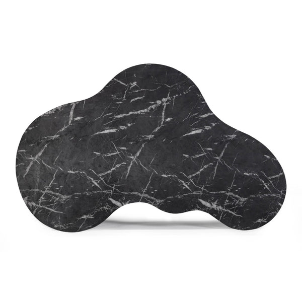 TOV Furniture Slab 59" Concrete Coffee Table - Modern Minimalist Design for Indoor & Outdoor Stylish Living Spaces Black Marble TOV-OC54639