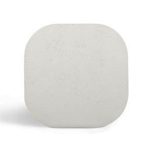 TOV Furniture Suraya Modern Concrete Side Table - Sculptural Design for Indoor & Outdoor Elegance and Durability Ivory TOV-OC54652