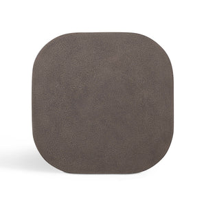 TOV Furniture Suraya Modern Concrete Side Table - Sculptural Design for Indoor & Outdoor Elegance and Durability Dark Umber TOV-OC54654