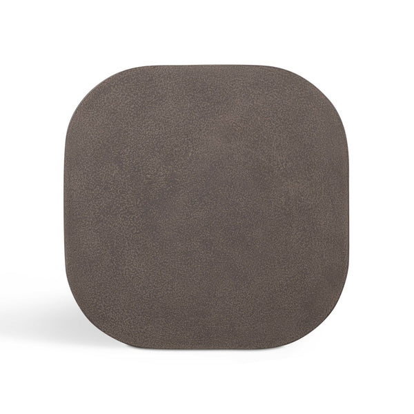 TOV Furniture Suraya Modern Concrete Side Table - Sculptural Design for Indoor & Outdoor Elegance and Durability Dark Umber TOV-OC54654