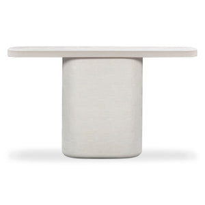 TOV Furniture Suraya 55" Modern Concrete Console Table for Indoor and Outdoor Spaces - Stylish & Durable Design Ivory TOV-OC54655
