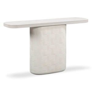 TOV Furniture Suraya 55" Modern Concrete Console Table for Indoor and Outdoor Spaces - Stylish & Durable Design Ivory TOV-OC54655