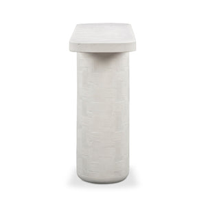 TOV Furniture Suraya 55" Modern Concrete Console Table for Indoor and Outdoor Spaces - Stylish & Durable Design Ivory TOV-OC54655