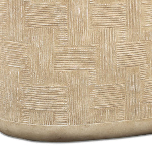 TOV Furniture Suraya 55" Modern Concrete Console Table for Indoor and Outdoor Spaces - Stylish & Durable Design Faux Travertine TOV-OC54656