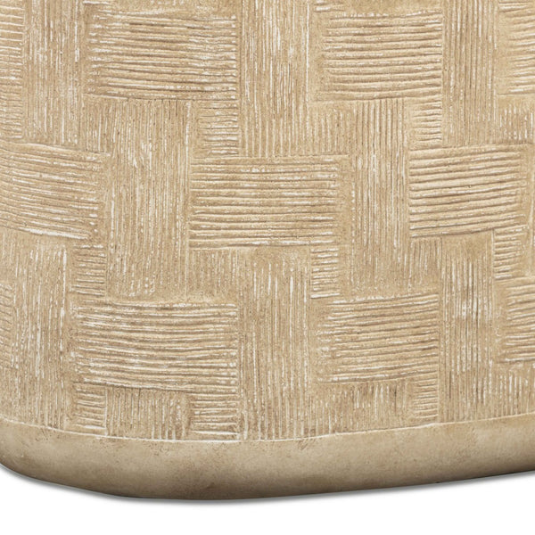 TOV Furniture Suraya 55" Modern Concrete Console Table for Indoor and Outdoor Spaces - Stylish & Durable Design Faux Travertine TOV-OC54656