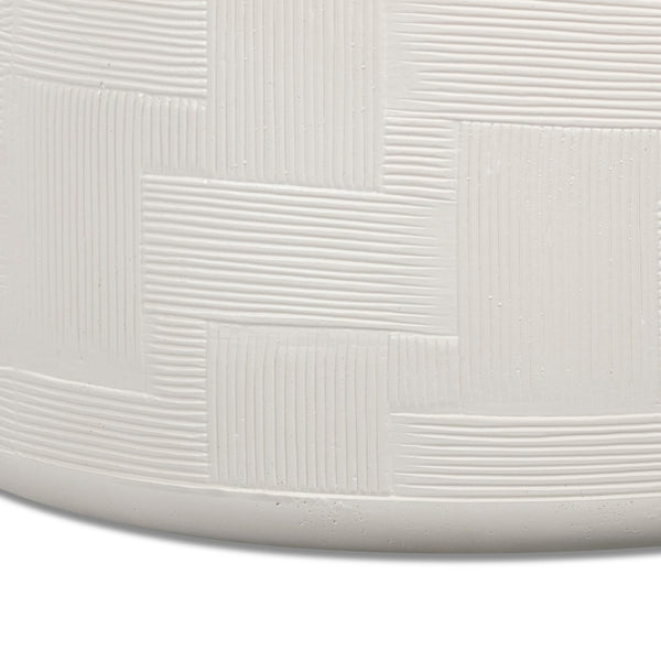 TOV Furniture Suraya Modern Rounded Concrete Coffee Table for Indoor/Outdoor Use – Chic, Durable & Stylish Design Ivory TOV-OC54658