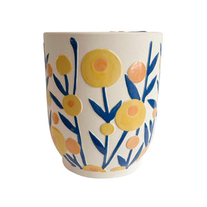 TOV Furniture Ceramic Hand-Painted Summer Garden Side Table – Unique, Weather-Resistant Accent for Indoors & Outdoors TOV-OC54706