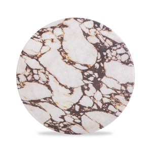 TOV Furniture Pia Red Faux Marble Side Table - Stylish, Weather-Resistant & Versatile for Indoor/Outdoor Use TOV-OC54708