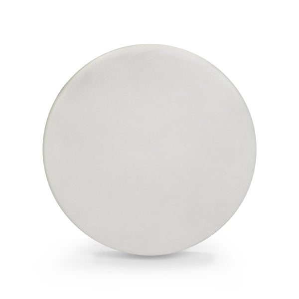 TOV Furniture Hessa Modern Concrete Chiseled Side Table for Indoor and Outdoor Use – Durable, Versatile Accent Piece Antique White TOV-OC54710