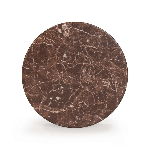 TOV Furniture Ayon Faux Red Levanto Marble Concrete Side Table - Stylish Indoor/Outdoor Accent for Any Space TOV-OC54711