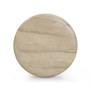 TOV Furniture Hyre Contemporary Faux Travertine Side Table for Indoor/Outdoor Use - Stylish & Durable Accent Piece TOV-OC54712