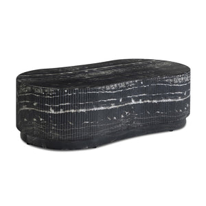 TOV Furniture Hades 47" Black Faux Marble Coffee Table – Stylish Indoor/Outdoor Centerpiece with Durable Design TOV-OC54715