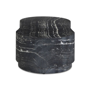 TOV Furniture Hades 47" Black Faux Marble Coffee Table – Stylish Indoor/Outdoor Centerpiece with Durable Design TOV-OC54715