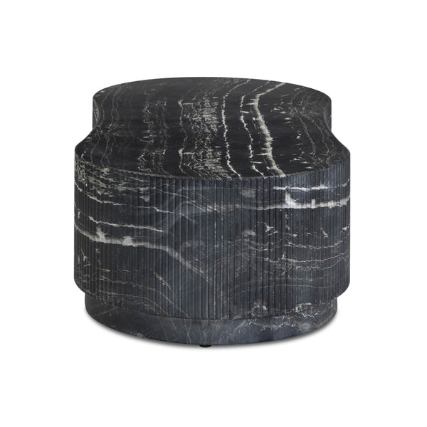 TOV Furniture Hades 47" Black Faux Marble Coffee Table – Stylish Indoor/Outdoor Centerpiece with Durable Design TOV-OC54715