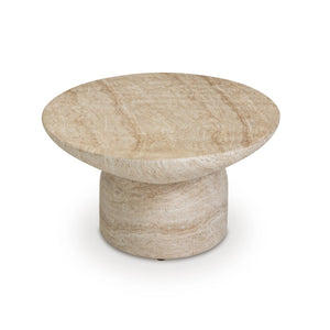 TOV Furniture Sonia 51" Faux Travertine Coffee Table - Modern Indoor/Outdoor Design, Durable Concrete & Easy Care TOV-OC54716