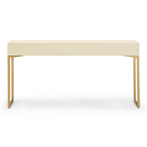 TOV Furniture Pesce 59" Shagreen Console Table with 3 Felt-Lined Drawers, Brass Accents for Stylish Storage Solutions TOV-OC54724