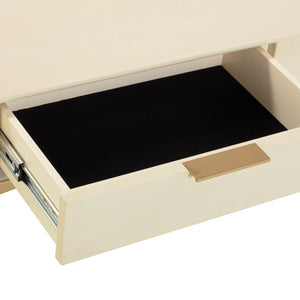 TOV Furniture Pesce 59" Shagreen Console Table with 3 Felt-Lined Drawers, Brass Accents for Stylish Storage Solutions TOV-OC54724