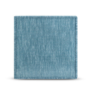 TOV Furniture Tomlin 35" Square Gaming Table with Tempered Glass Top and Cushioned Ottomans for Modern Spaces Teal TOV-OC54739