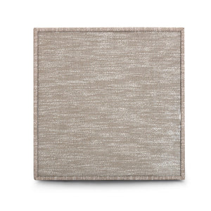 TOV Furniture Tomlin 35" Square Gaming Table with Tempered Glass Top and Cushioned Ottomans for Modern Spaces Beige TOV-OC54740