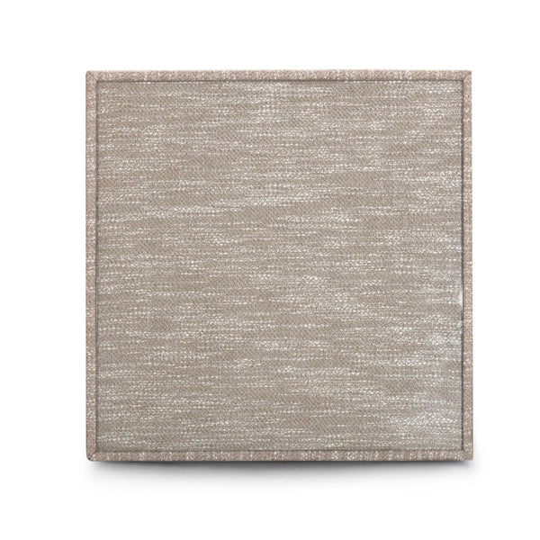 TOV Furniture Tomlin 35" Square Gaming Table with Tempered Glass Top and Cushioned Ottomans for Modern Spaces Beige TOV-OC54740