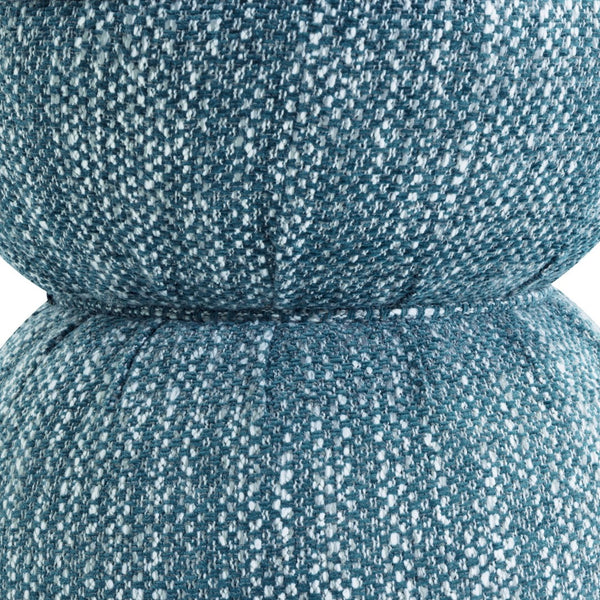 TOV Furniture Tomlin Stylish Ruched Ottoman - Compact, Multi-Purpose Seating for Game Nights & Everyday Comfort Teal TOV-OC54741