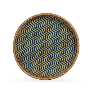 TOV Furniture Lindy Handcrafted Rattan Side Table with Glass Top - Compact Artisanal Design for Any Space TOV-OC54789