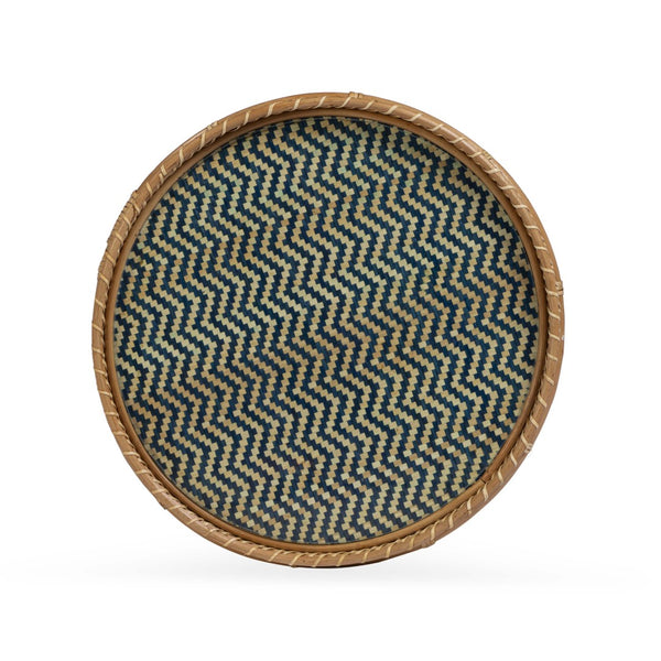 TOV Furniture Lindy Handcrafted Rattan Side Table with Glass Top - Compact Artisanal Design for Any Space TOV-OC54789