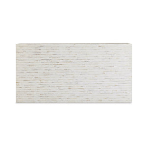 TOV Furniture Earl 48" Handcrafted Shell Coffee Table - Radiant Centerpiece with Playful Pattern for Your Home Cream TOV-OC54800