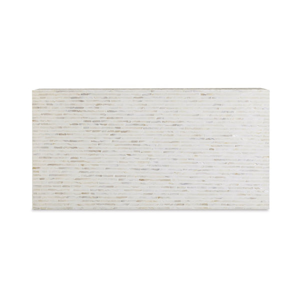 TOV Furniture Earl 48" Handcrafted Shell Coffee Table - Radiant Centerpiece with Playful Pattern for Your Home Cream TOV-OC54800