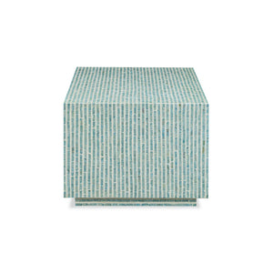 TOV Furniture Earl 48" Handcrafted Shell Coffee Table - Radiant Centerpiece with Playful Pattern for Your Home Light Blue TOV-OC54801