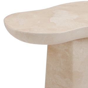 TOV Furniture Zaya Rose Faux Marble Concrete Side Table - Stylish Indoor/Outdoor Accent for Modern Living Spaces TOV-OC54825