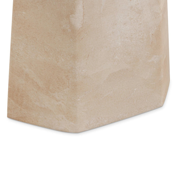 TOV Furniture Zaya Rose Faux Marble Concrete Side Table - Stylish Indoor/Outdoor Accent for Modern Living Spaces TOV-OC54825