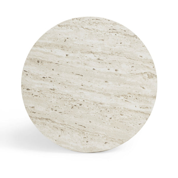 TOV Furniture Asta Faux Travertine Side Table – Versatile Indoor/Outdoor Accent Piece with Textured Finish & Durability TOV-OC54830