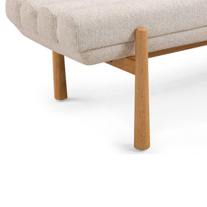 TOV Furniture Julianna 56" Textured Fabric Bench - Scandinavian-Inspired Seating with Durable Upholstery & Comfort Cream TOV-OC54866