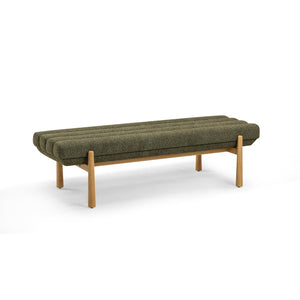 TOV Furniture Julianna 56" Textured Fabric Bench - Scandinavian-Inspired Seating with Durable Upholstery & Comfort Green TOV-OC54867