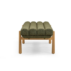 TOV Furniture Julianna 56" Textured Fabric Bench - Scandinavian-Inspired Seating with Durable Upholstery & Comfort Green TOV-OC54867