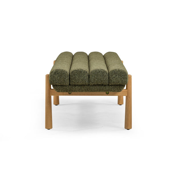 TOV Furniture Julianna 56" Textured Fabric Bench - Scandinavian-Inspired Seating with Durable Upholstery & Comfort Green TOV-OC54867