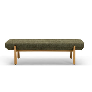 TOV Furniture Julianna 56" Textured Fabric Bench - Scandinavian-Inspired Seating with Durable Upholstery & Comfort Green TOV-OC54867