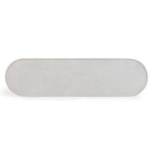 TOV Furniture Darcy 59" Concrete Console Table - Striking Indoor/Outdoor Accent for Modern Spaces & Versatile Use White TOV-OC54899