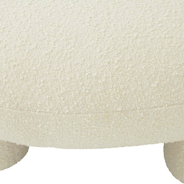 TOV Furniture Discus 46" Cream Boucle Oval Ottoman - Soft, Stylish Multi-Use Piece for Cozy Living Spaces Today! TOV-OC68105