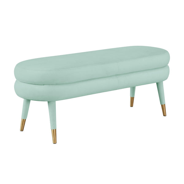 TOV Furniture Betty 50" Velvet Bench - Luxurious Handmade Seating with Gold-Tipped Legs for Modern Glamour TOV-OC68124