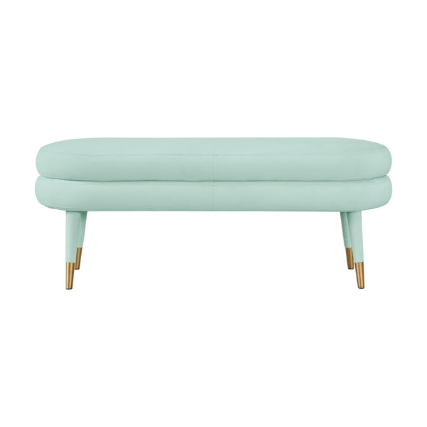 TOV Furniture Betty 50" Velvet Bench - Luxurious Handmade Seating with Gold-Tipped Legs for Modern Glamour TOV-OC68124