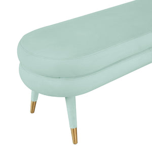 TOV Furniture Betty 50" Velvet Bench - Luxurious Handmade Seating with Gold-Tipped Legs for Modern Glamour TOV-OC68124