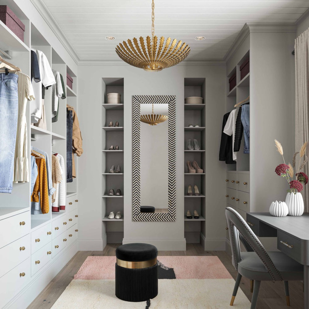 TOV Furniture Melody Velvet Tasseled Ottoman - Luxurious Accent Piece with Brushed Brass Accents & Plush Comfort Black TOV-OC68211