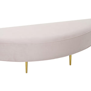TOV Furniture Bianca Velvet Bench - Luxurious Handcrafted Accent with Gold Legs for Chic Living Spaces & Bedrooms Blush / Full TOV-OC68358