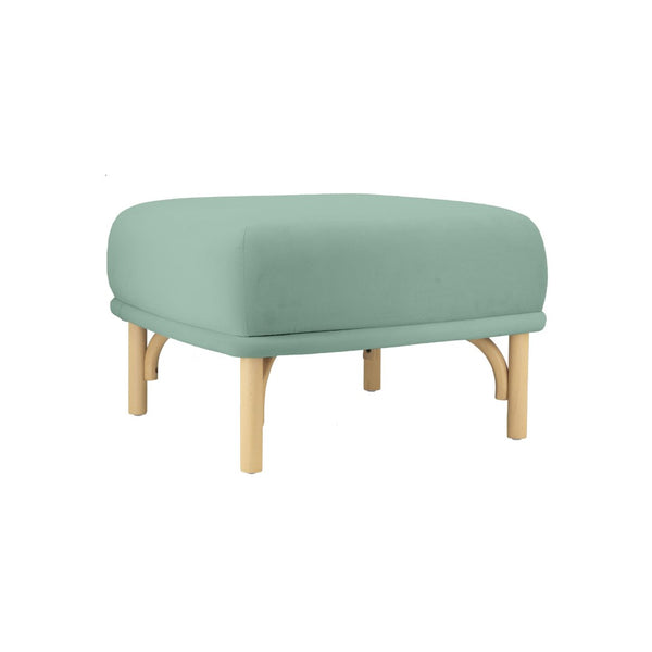 TOV Furniture Desiree Velvet Ottoman - Elegant Footstool with Plush Upholstery, Sturdy Legs, and Timeless Charm Blue TOV-OC68528